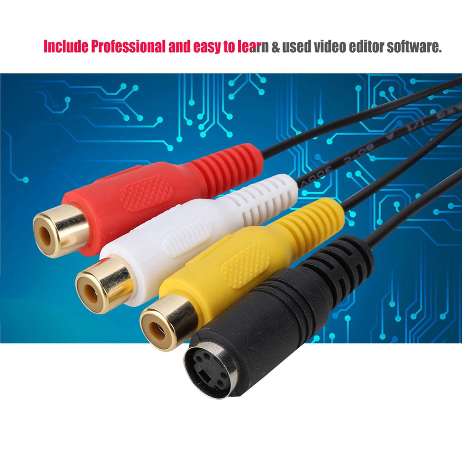 بطاقة التقاط الصوت والفيديو محول محول USB2.0 UVC بطاقة التقاط الفيديو التناظرية فيديو المنتزع HD مسجل لنظام التشغيل Windows/لينكس