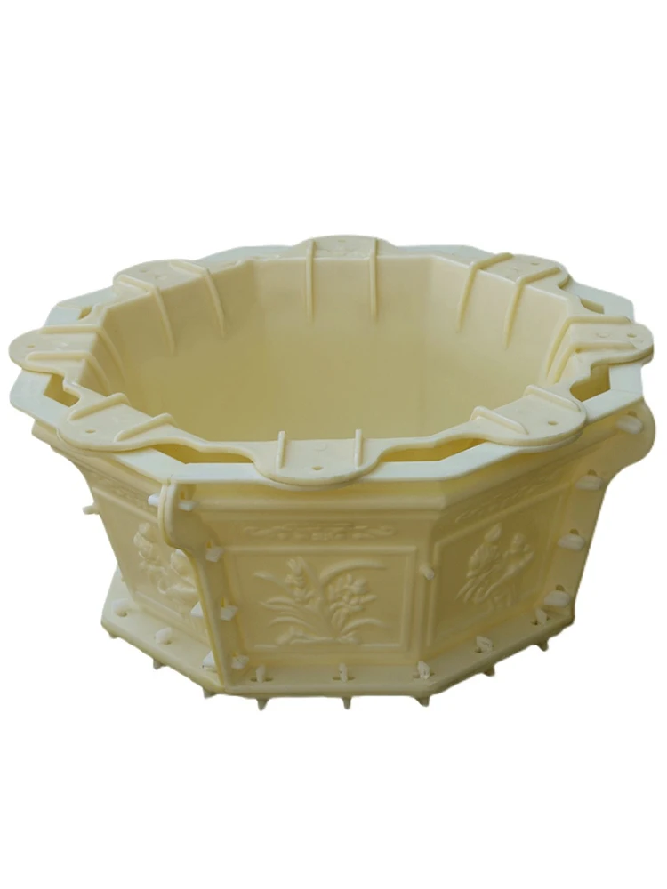 

Thickened flower pot mold pot cement bonsai model plastic large concrete flower plate extra large mold homemade
