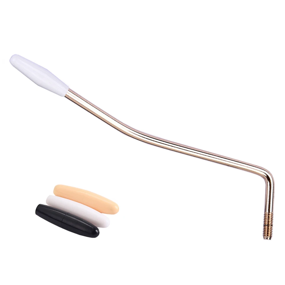 

6mm Thread Guitar Whammy Bar Arm Tremolo Arm Single Tremolo Bridge System Electric Guitar Golden 3 Caps Replacement