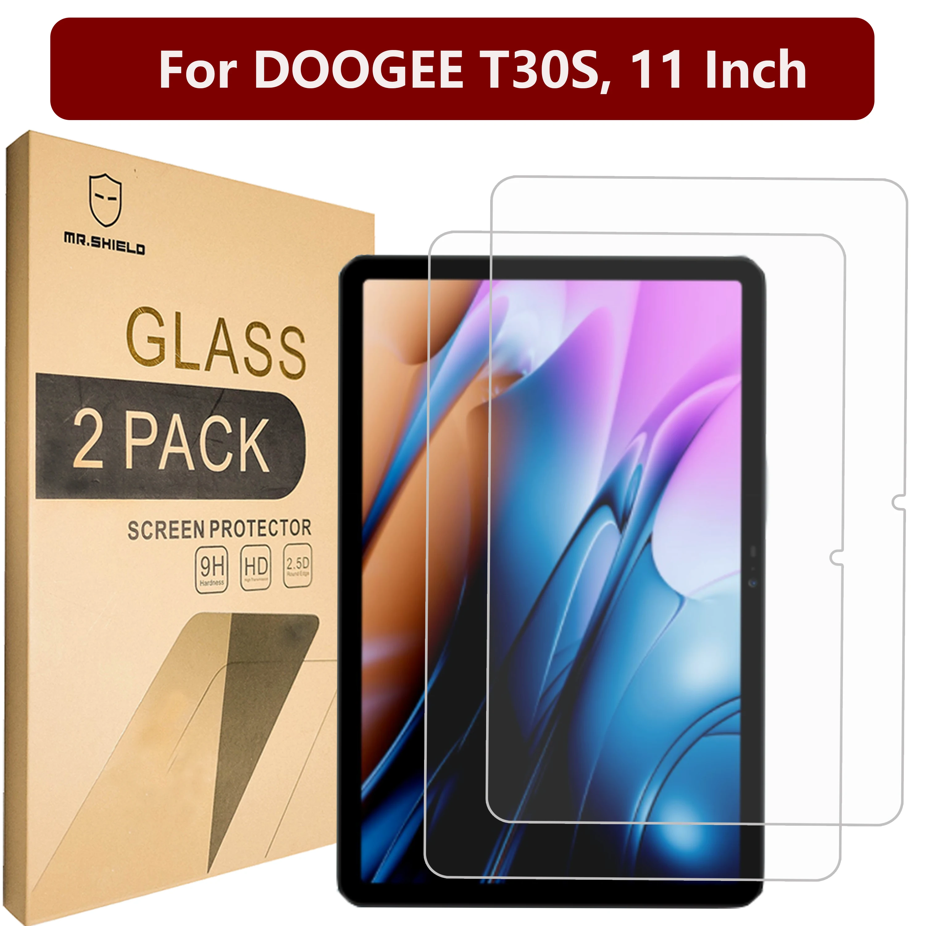 

Mr.Shield Screen Protector compatible with DOOGEE T30S / DOOGEE T30SE, [Tempered Glass] [2-PACK] [Japan Glass with 9H Hardness]