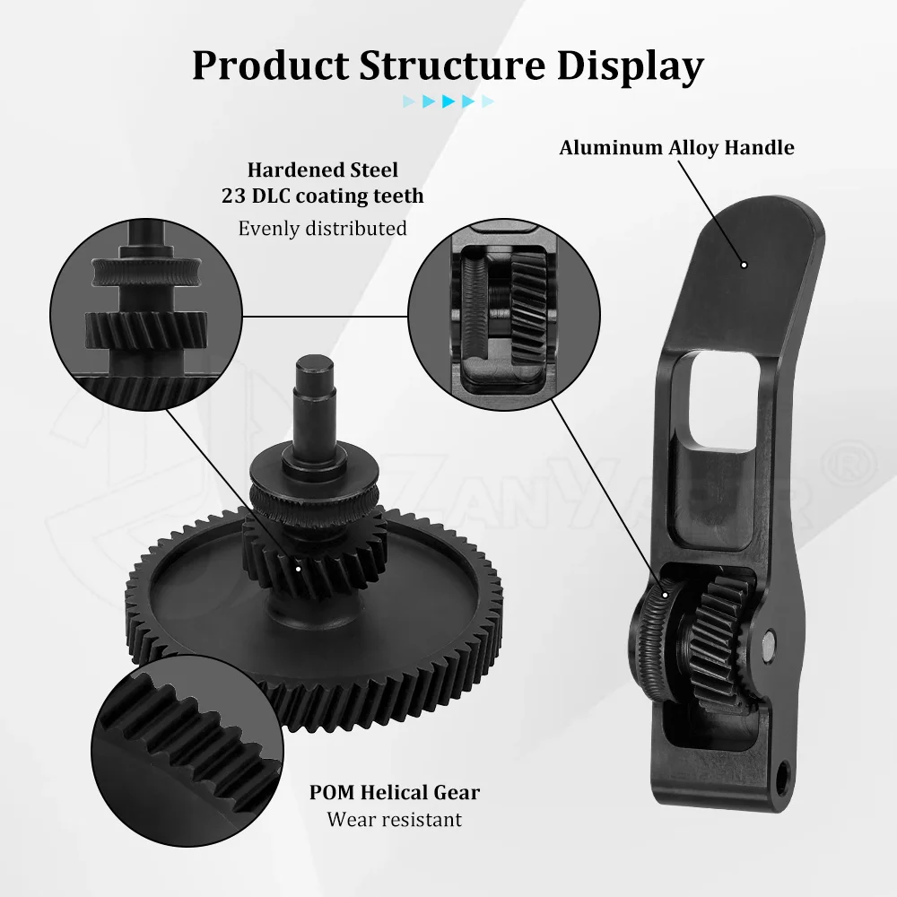 Upgraded DLC Coated Hardened Steel Extruder Gear Assembly Reduce Gear Tooth Wear For Bambu Lab H2S 3D Printer accessories
