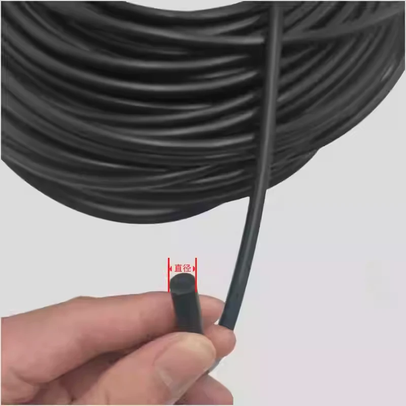 Solid Black Silicone Rubber Round Cord Rope, 2mm 3mm 4mm-25mm Diameter, DIY Sealing Gasket, Craft Making, Durable Material