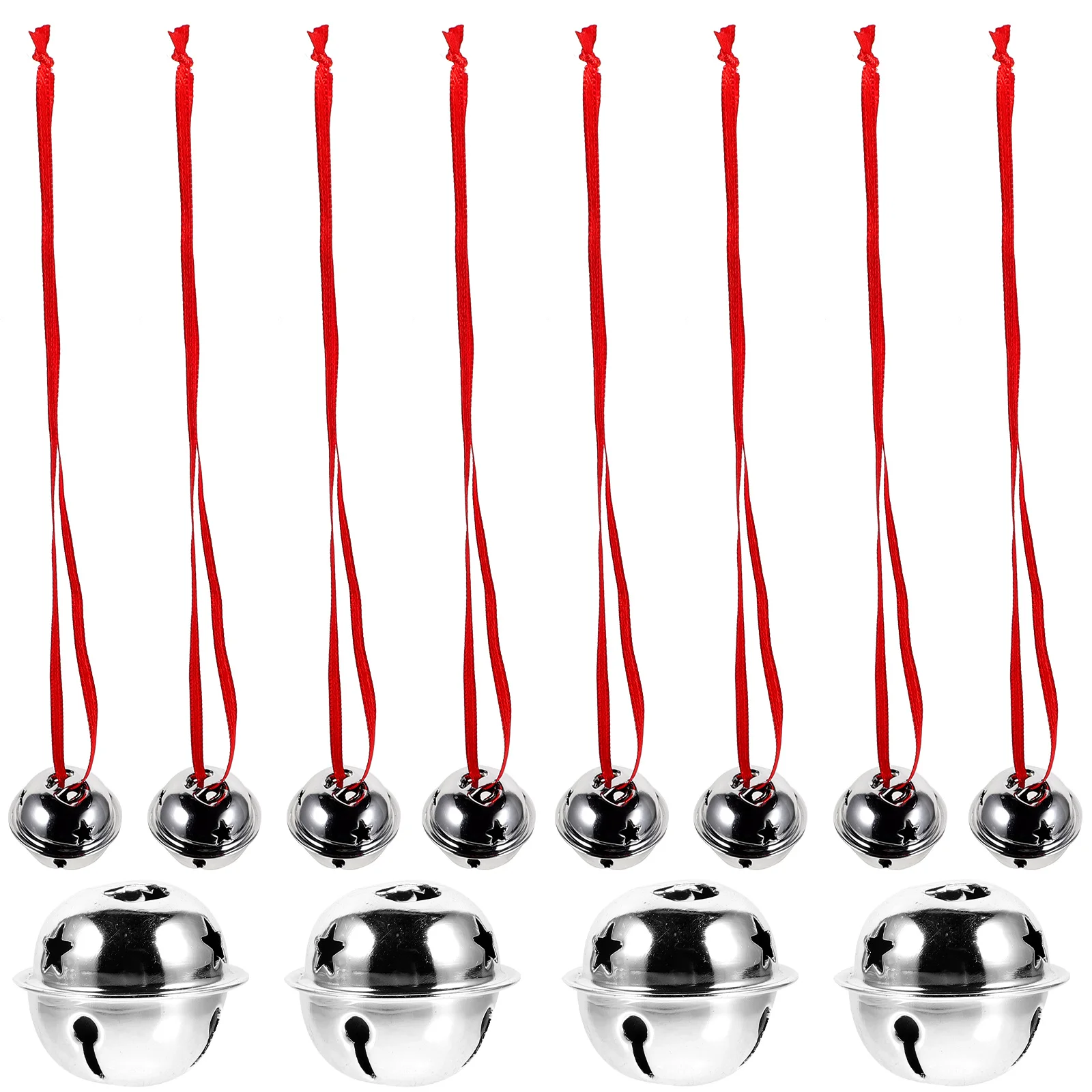 

Jingle Bell Ribbon Set Mini nament Hollow Design Handmade Christmas Decor Craft Accessories Party Gifts