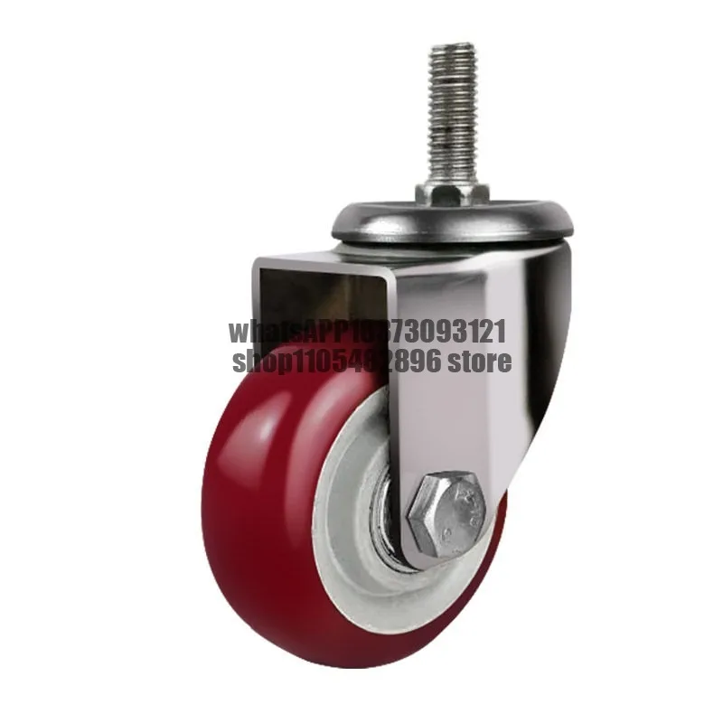 Medium 304 stainless steel casters 3 inch 4 inch 5 inch universal wheel polyurethane casters rust-proof waterproof universal