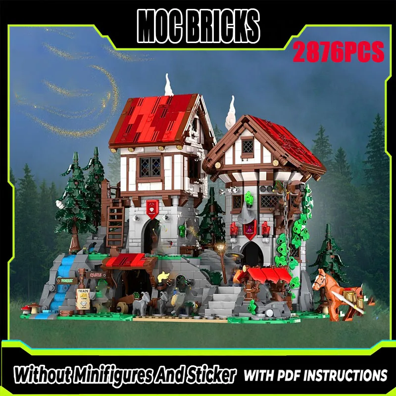 

New Moc Building Blocks Medieval Architecture Model Dwarf Castle Modular Building Blocks Gift Children's Toys DIY Assembly Set
