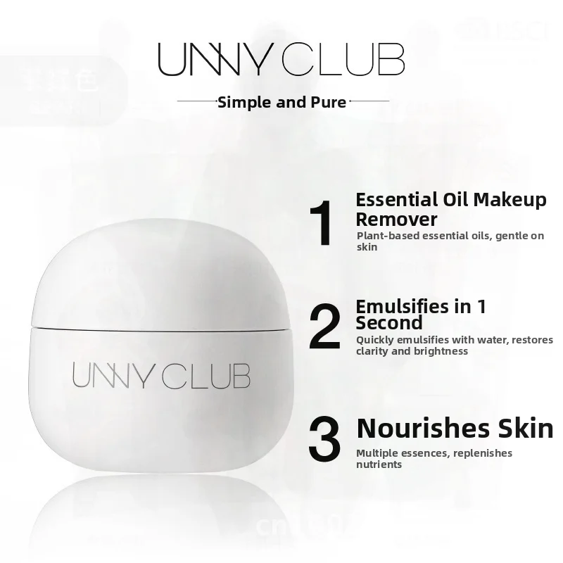 Unny Essential Oil Drie-in-één make-up verwijderaargel voor ogen, lippen en gezicht Zachte unisex-reinigingsemulsie voor neutraal vet droog