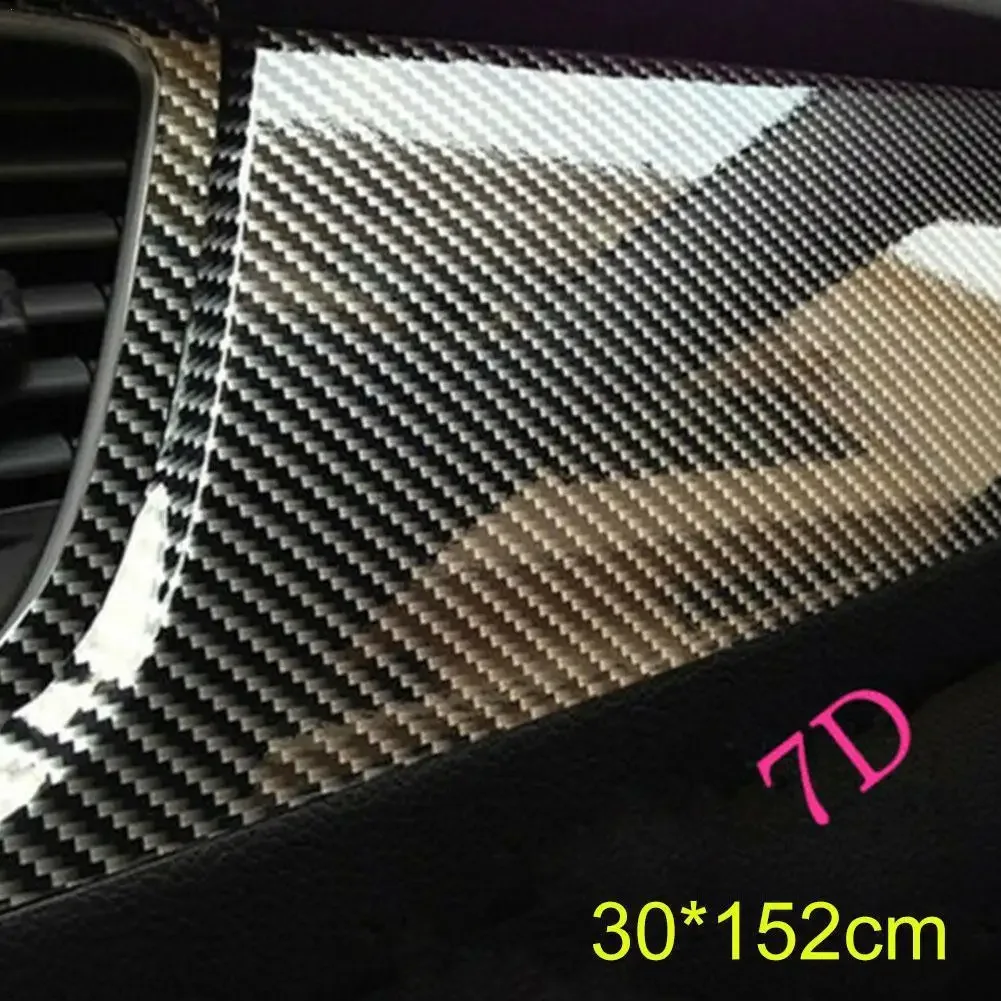 7D Carbon Fiber Vinyl 30CM x 152CM Car Wrap Sheet Roll Film Wrap Sticker Motorcycle Automobile Styling Auto Decals Sheet