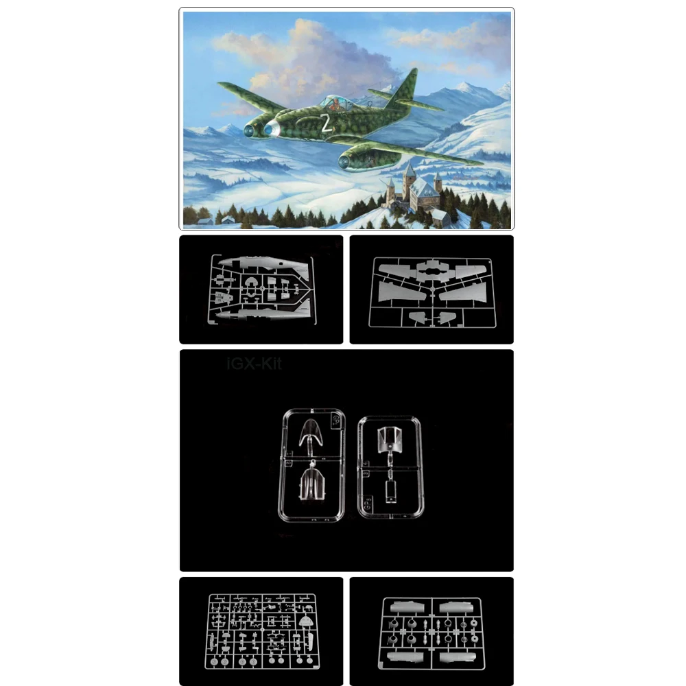 HobbyBoss 80371 Масштабная модель самолета-истребителя Me262 Me-262 Me-262A Me 262A-1a/U3 в масштабе 1/48, пластиковый конструктор, набор для сборки, игрушка