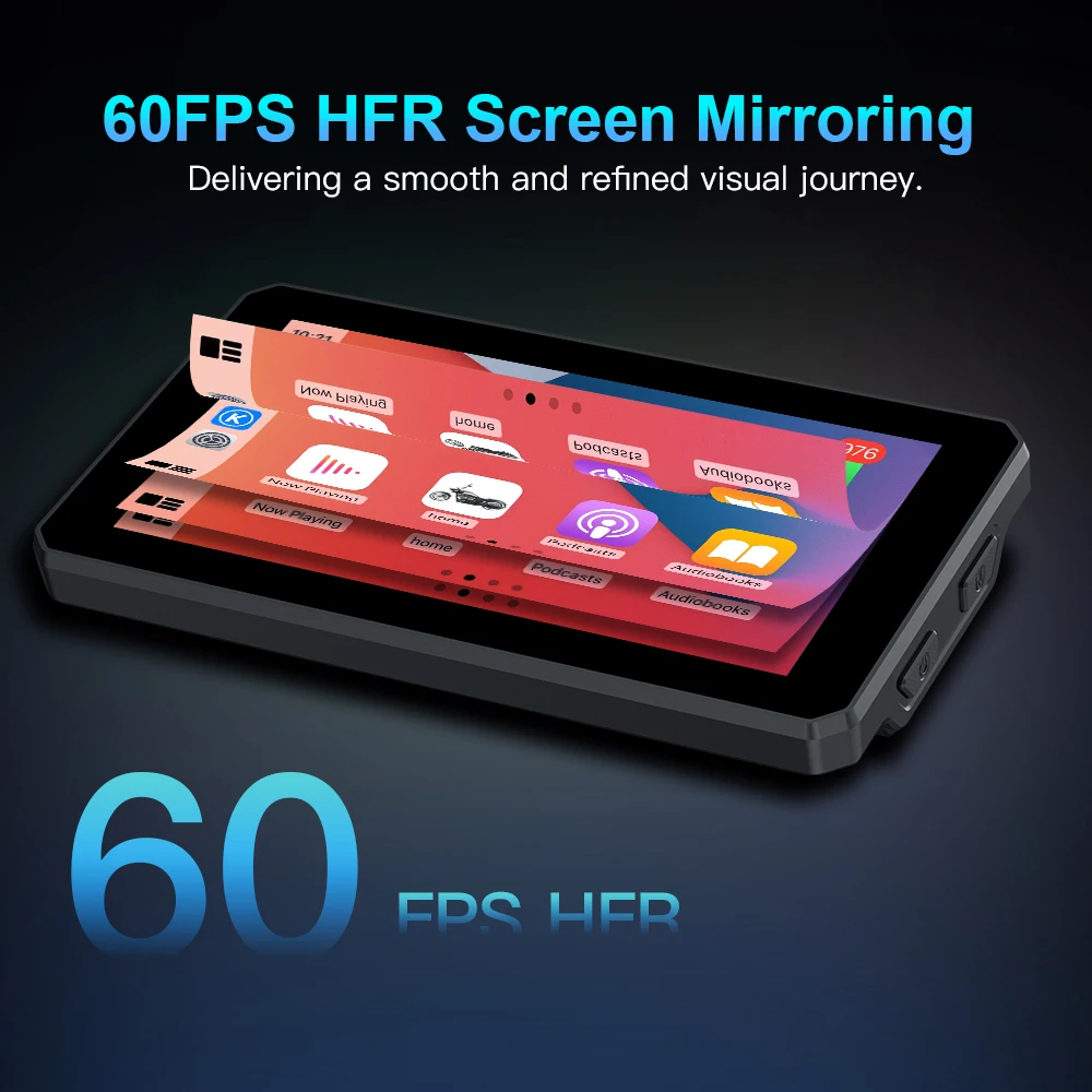 DM601 6 inch Portable Motorcycle Wireless Carplay Android Auto GPS Navigation  IP68 Waterproof DVR Drive Recorder Moto TPMS view 4