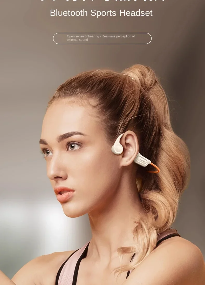 True bone conduction bluetooth headset 2024 new sports running special wireless non-ear riding swimming waterproof