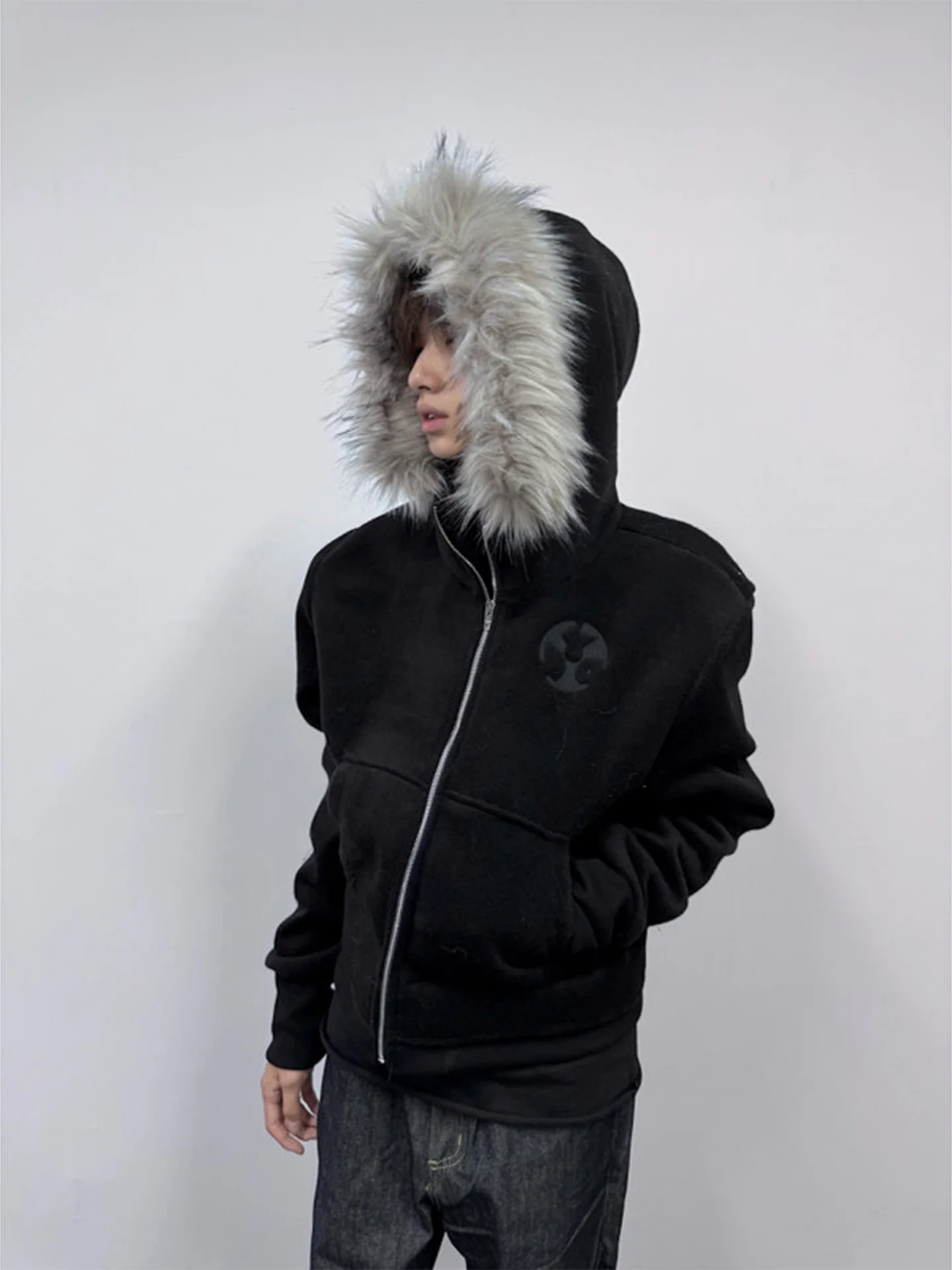 

Мужской зимний кардиган-куртка Bla с капюшоном, приталенный, в американском стиле, из полиэфирного волокна, с эффектом высокой теплоизоляции