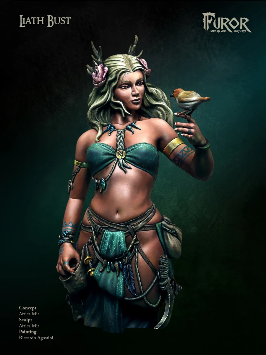 

1/10 resin bust figure unpainted model kit, female elf, unassembled and unpainted GK