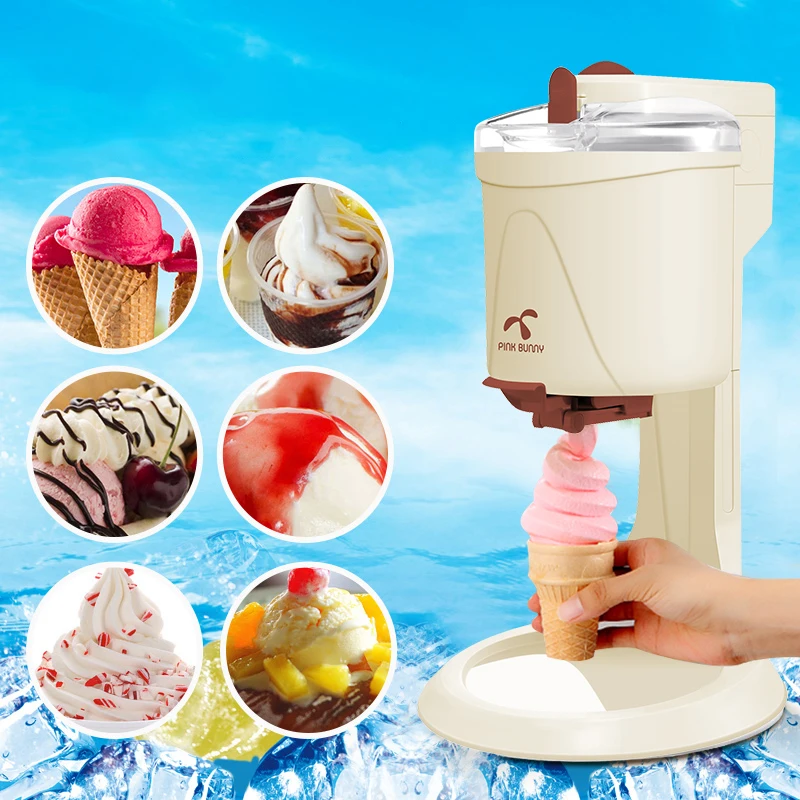 Electric Ice Cream Machine for home Slush Sundae Making Fruit-flavored Cone Smoothie