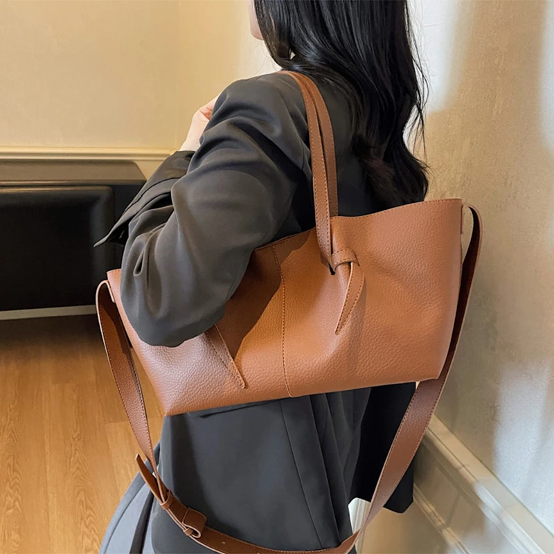 أنيق ذو سعة كبيرة حمل جديد متعدد الاستخدامات مربع الجناح حقيبة ريترو حمل حقيبة مع المدمج في الحقيبة عالية الجودة حقيبة ركاب Crossbody #5