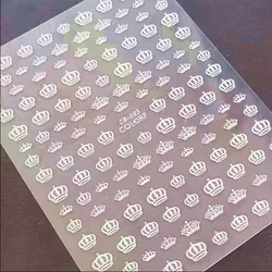 Newest Black Gold Crown Design 3D Self Adhesive Back Glue Decal Slider DIY Decoration Tools Nail Stickers CB 083