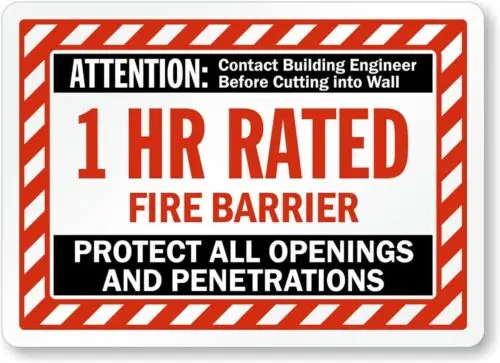 1 Hour Fire Barrier Aluminum Weatherproof 12