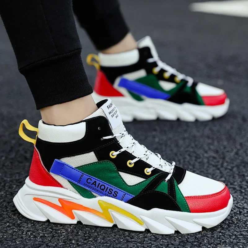 2023 New Shoes for Men Cross-tied Men's Vulcanize Shoes Fashion Matching Hot Sale Round Toe Casual Outdoor Breathable Sneakers