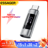 Essager Type C to Lighting OTG Adapter Digital Display Fast Charging Type-C Female To Lightning Male Connector For iPhone 15 14