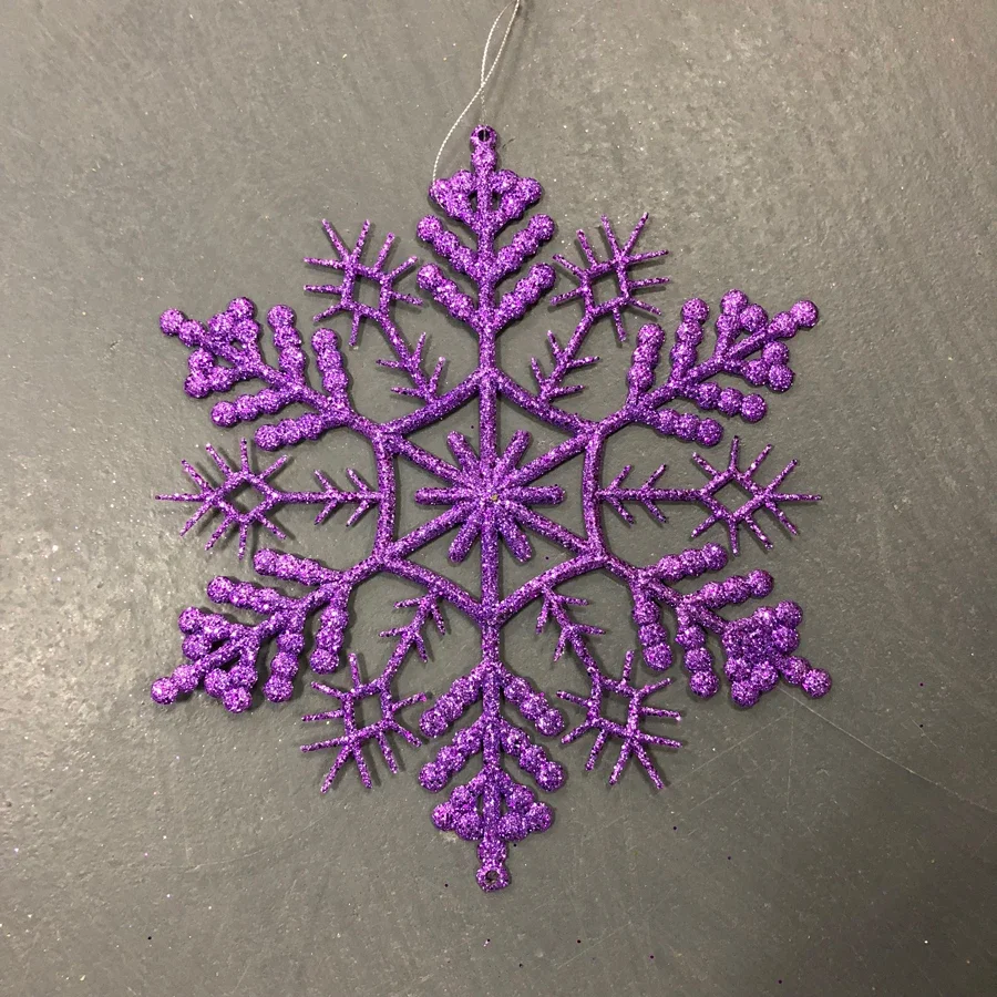 Decoration 35cm bright gold powder Snowflake Christmas Tree Hotel shopping mall KTV Decoration pendant