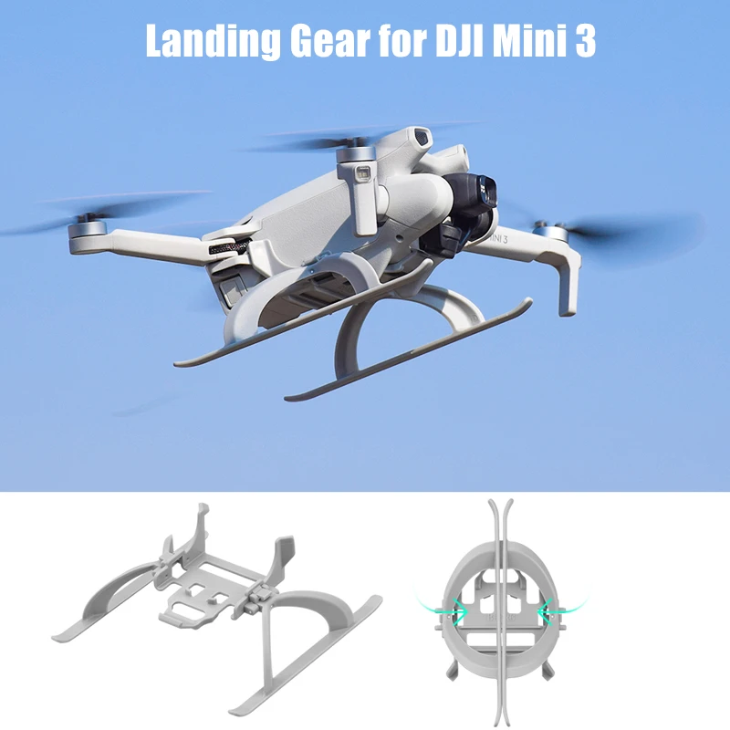 Folding Landing Gear for DJI Mini 3/Mini 3 Pro Extension Support Legs Quick Release Extended Leg Drone Accessories