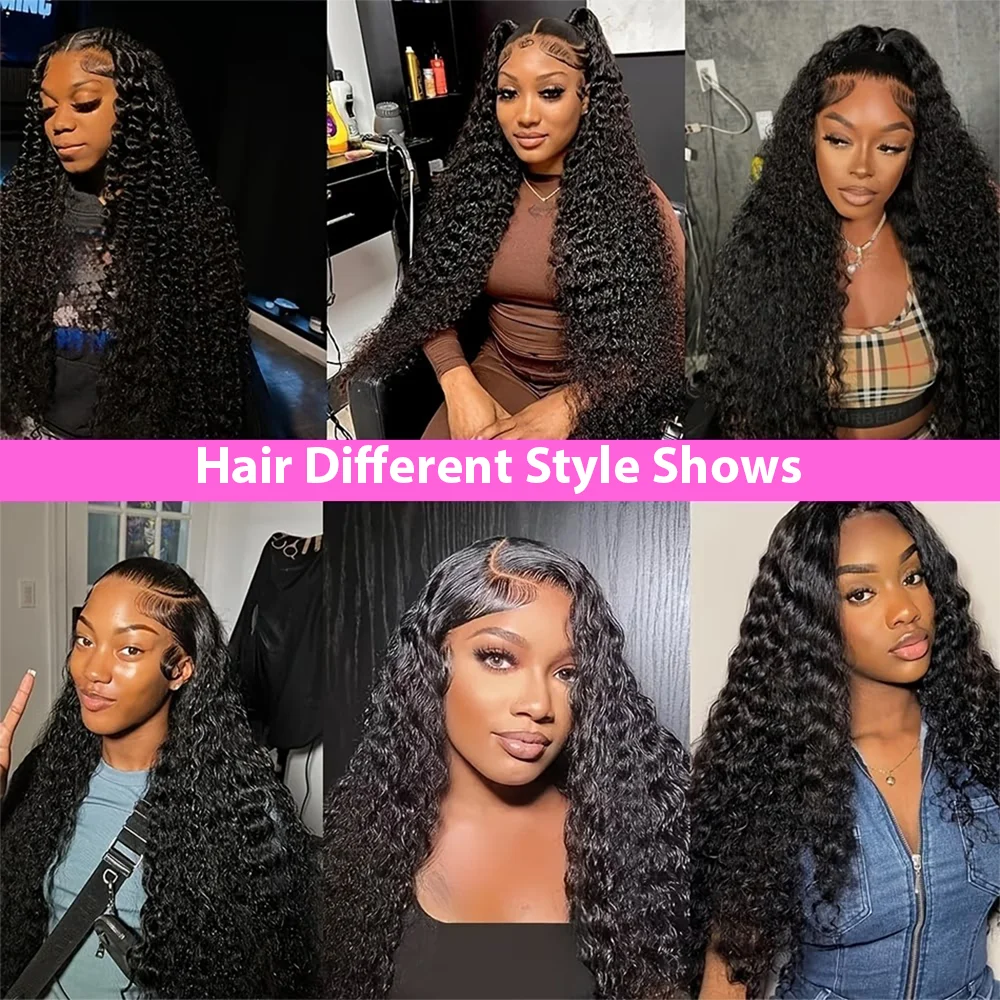 250 Density Deep Wave Wigs 13x6 HD Lace Front Human Hair Wig Brazilian 13x4 HD Lace Frontal Wig Water Wave Human Hair Wigs 5x5 Ready to Go HD Lace Glueless Wigss for Black Women view 8