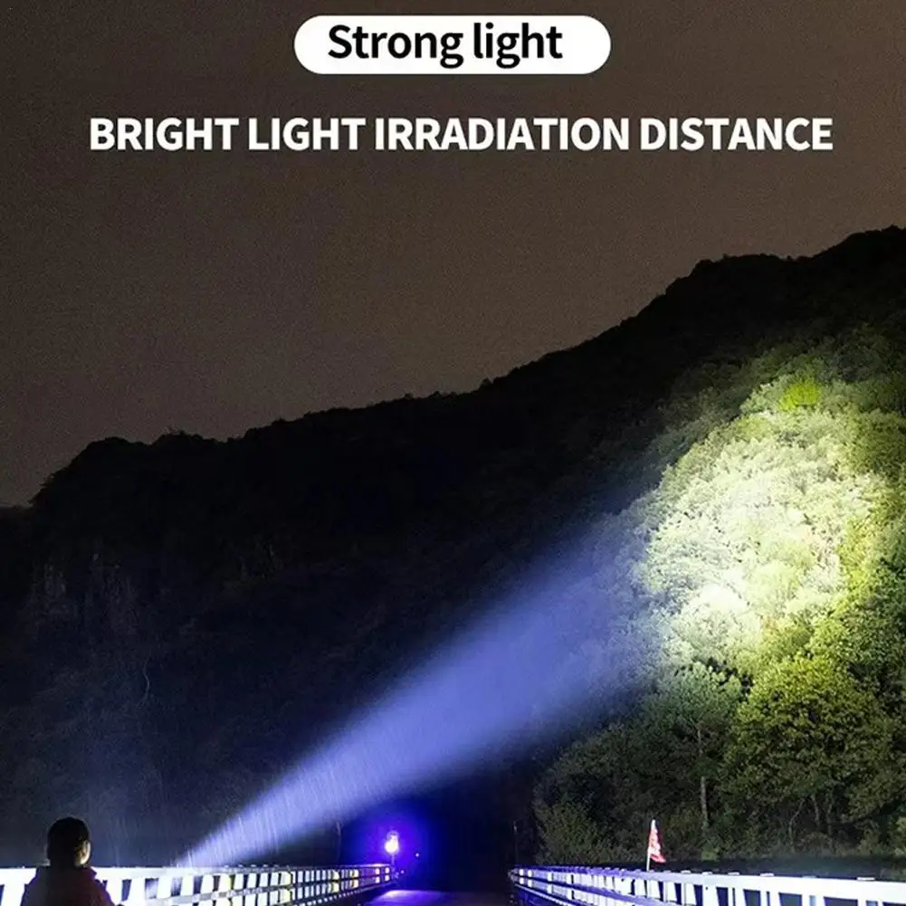 

XHP50 Strong Light Flashlight Rechargable COB Warning Side Work Ligh Clear Laser Flashlight For Outdoor Camping Dropshipping