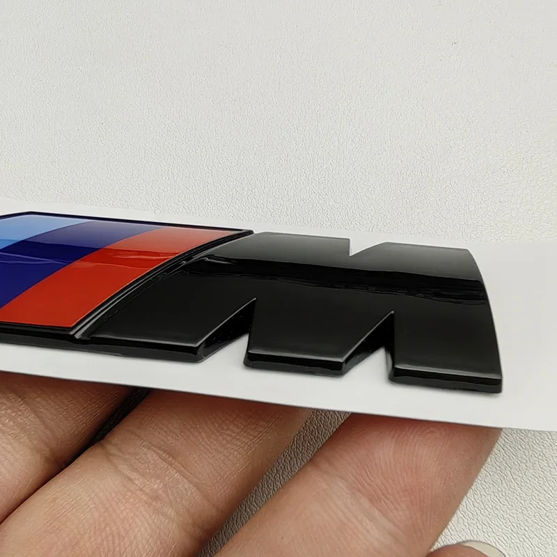 BMW M ثلاثي الألوان شعار شارة لسلسلة 1/3/5/7 X1 X3 X5 X6 مقاوم للماء الحاجز والجذع ثلاثية الأبعاد ملصق شعار M الرياضة اكسسوارات السيارات