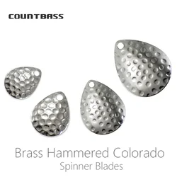 Countbass 50pcs Size 2-4.5 Nickel Brass Hammered Colorado Spinner Blades Premium Quality Tackle Craft Parts