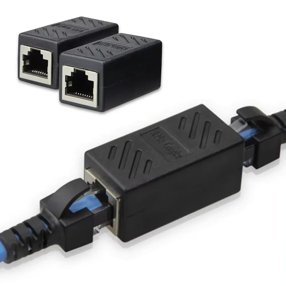 100pcs RJ45 Coupler ethernet cable coupler LAN connector inline Cat7/Cat6/Cat5e Ethernet Cable Extender Adapter Female to Female