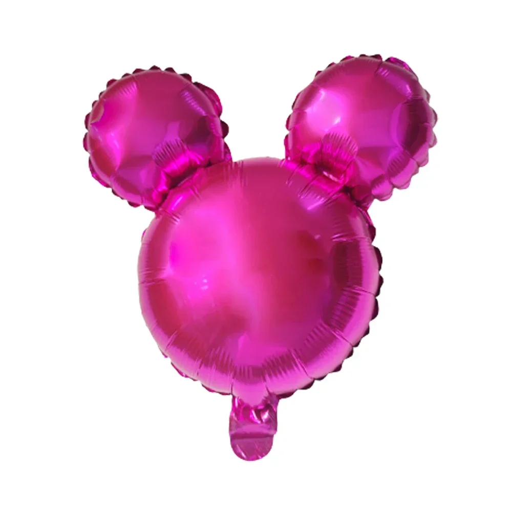 10 Stück Geburtstags-Aluminiumballons, Cartoon-Mauskopf in Uni-Farbe, Folienballons für Geburtstagsfeiern, Hochzeitsdekorationen – Detail 3