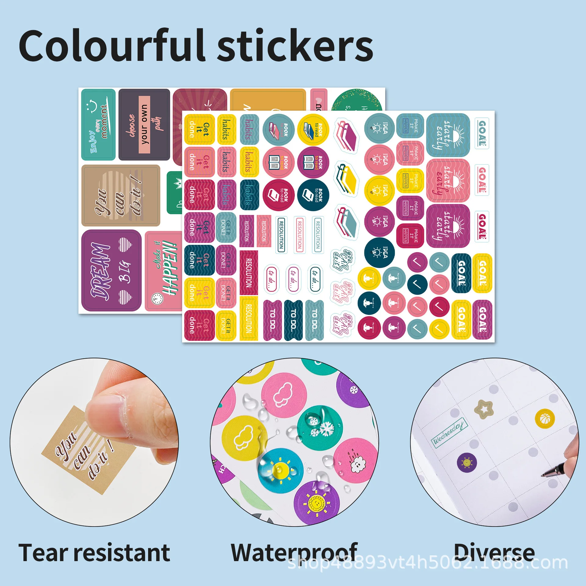 A5 Weekly Planner for Undated Planner Weekly and Monthly Appointment Book with Stickers for Time Management Daily Planners