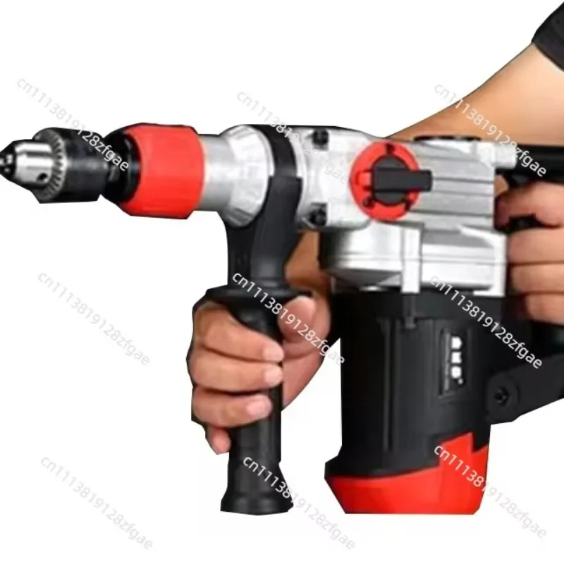 Industrial Grade Electric Hammer Drill, High-Power Impact Drill for Concrete Masonry Wall, Multi-Function Corded Electric