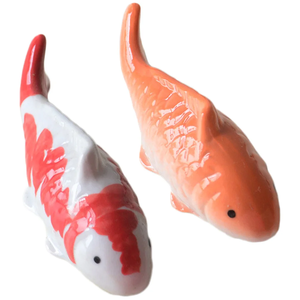 

2 Pcs Bathtub Fish Ornaments Tank Simulated Landscape Decor Aquarium Layout Prop Floating