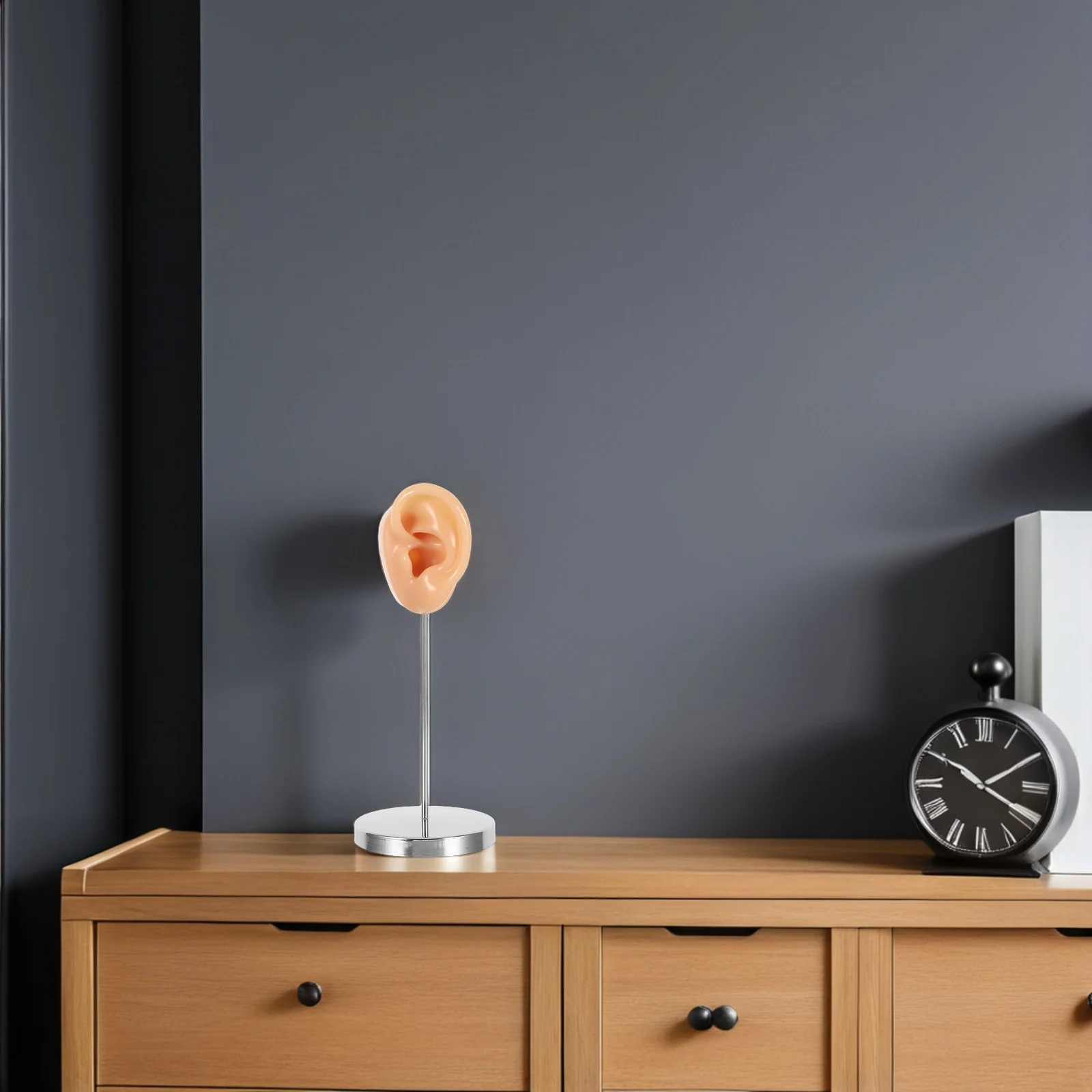 2 قطعة الأذن سيليكون عرض موقف الأذن على شكل مجوهرات المنظم قاعدة مستديرة حامل أقراط رف البائع عرض المجوهرات