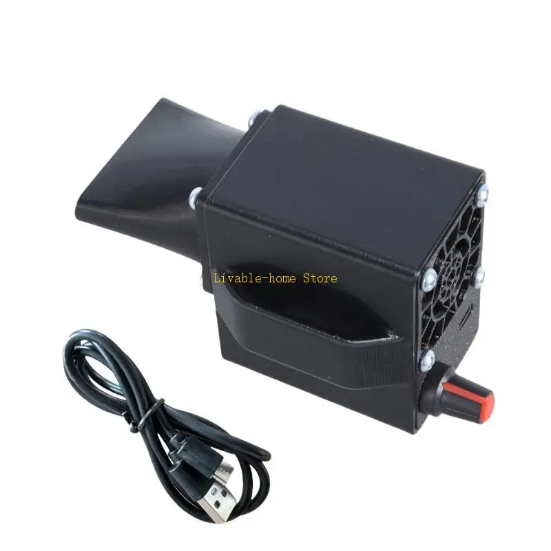 المحمولة شواء مروحة منفاخ الهواء قابل للتعديل سرعة 5 فولت USB C بالطاقة الشواء مروحة منفاخ الهواء في الهواء الطلق التخييم نزهة