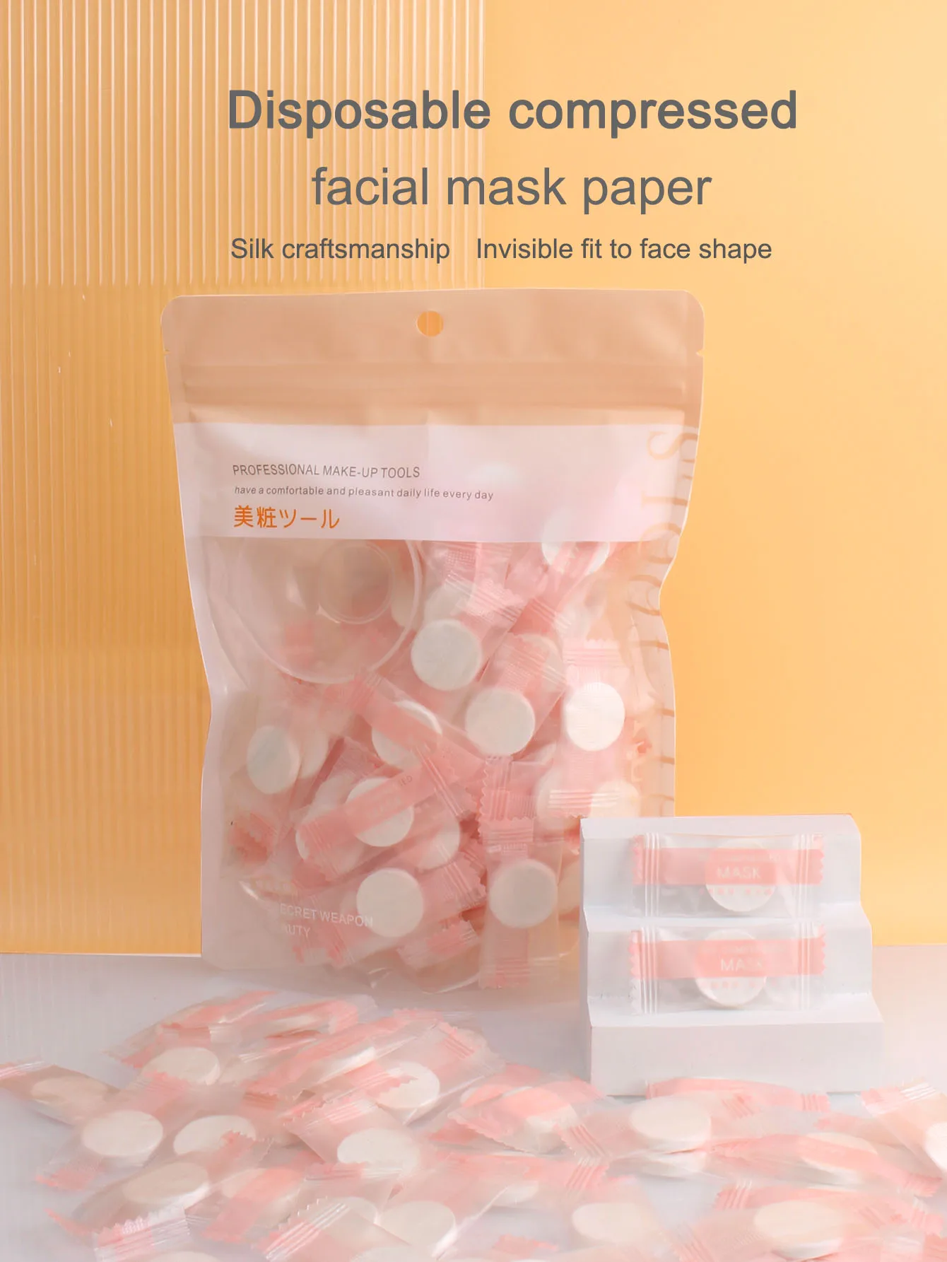 Compressed Disposable Face Masks for Hydrating Skincare with UltraThin Breathable NonWoven Wraps Portable for Travel along