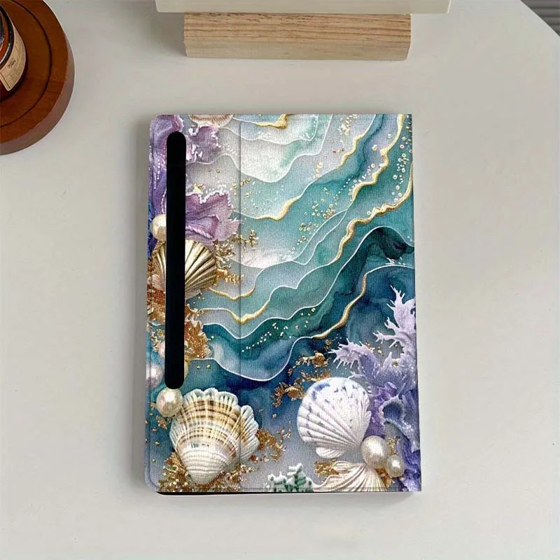 

Luxury Flower Texture Gift For Samsung Galaxy Tab S6 S7 S8 S9 S10 FE Plus Lite Soft Flexible Support Tablet Case