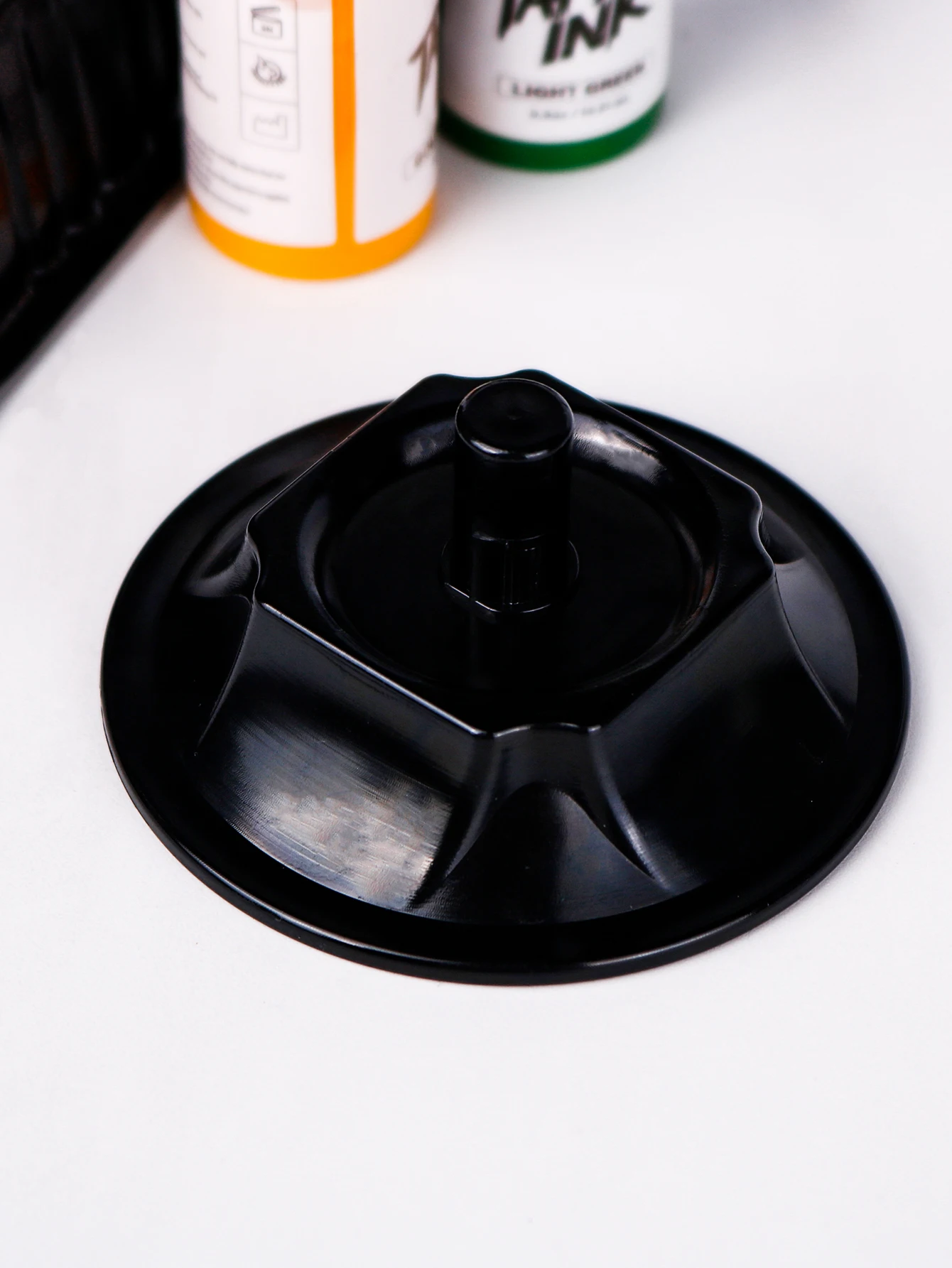 1/2 قطعة جديد أسود البلاستيك ماكينة رسم الوشم التجميلي حامل قلم عرض قوس تخزين الرف صينية دائمة إطار دعم الوشم الملحقات #3