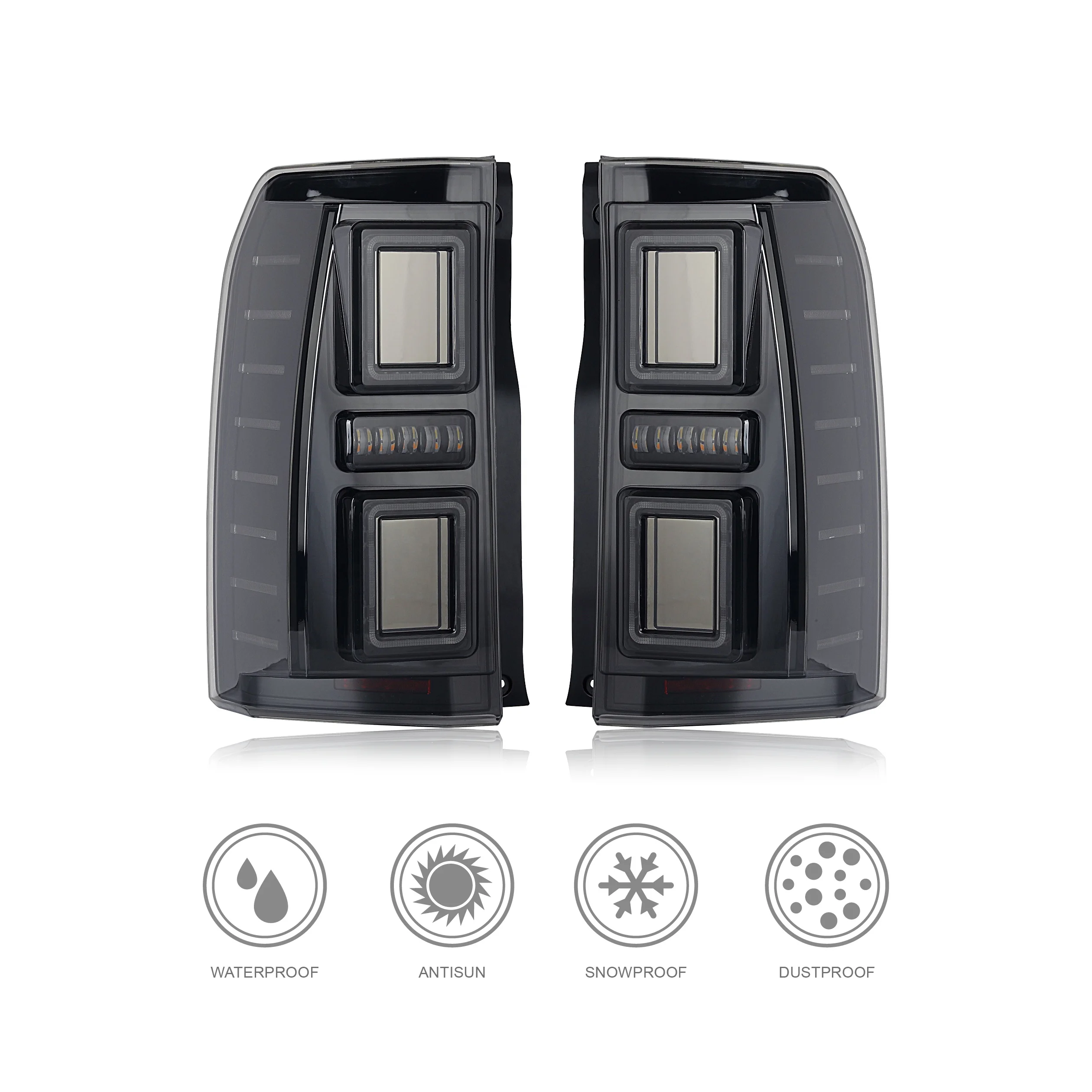 New 12V LED Tail Light Assembly For Land Rover Discovery 4 2009-2015 Clear Red Rear Lamp Replacement/Repair Made ABS