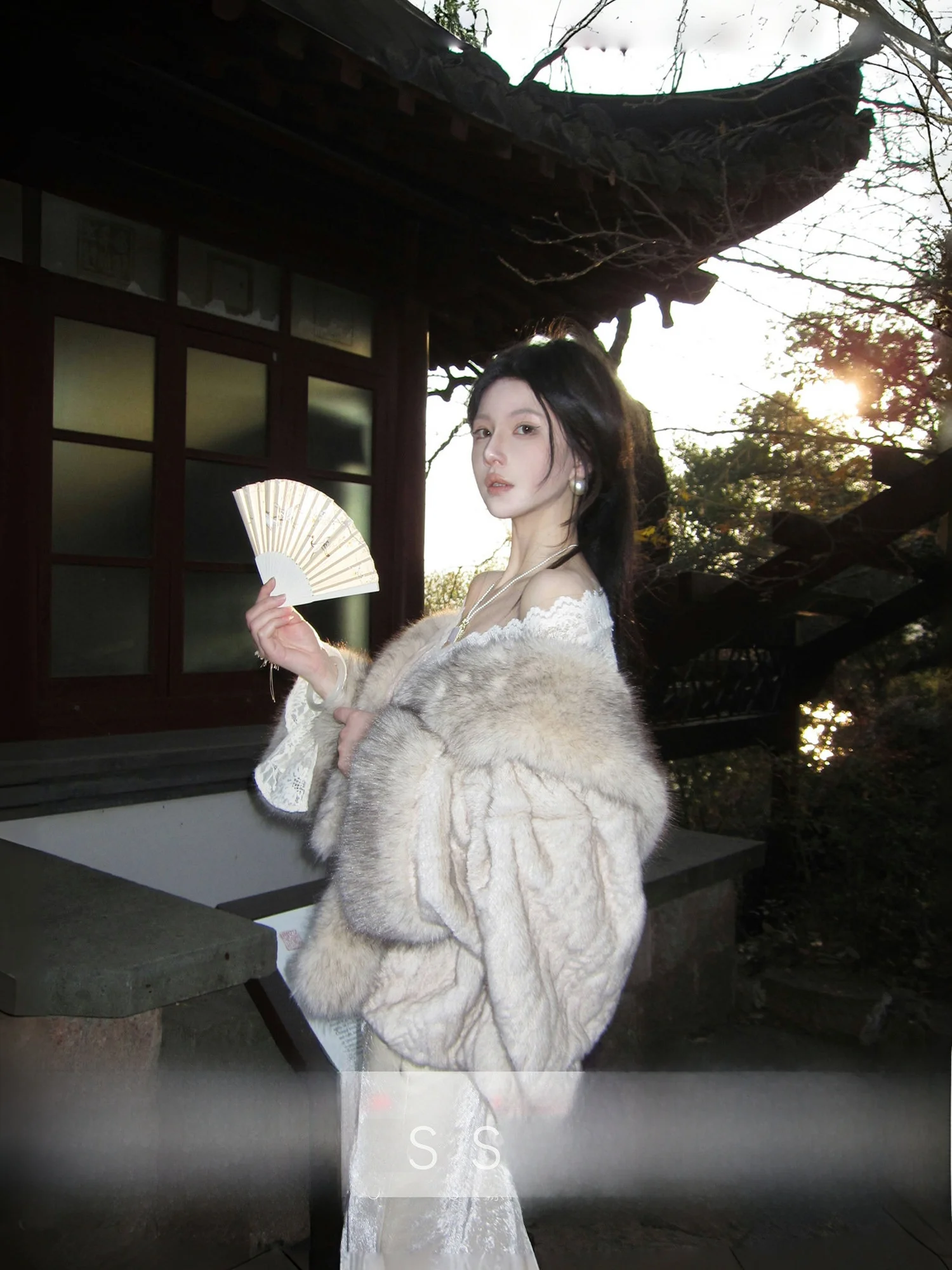 

Romantic Winter Fur Coat Women's Eco-friendly Faion Outerwear Anni Roman His by Moss Studio Warmth Guaranteed Long Sves