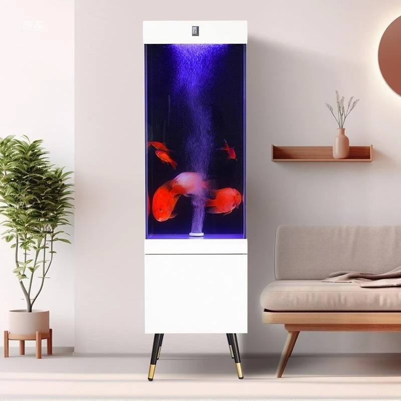Factory Direct 2026 circulation filter cabinet fish tank new back integrated ultra-white glass living room free of change with f