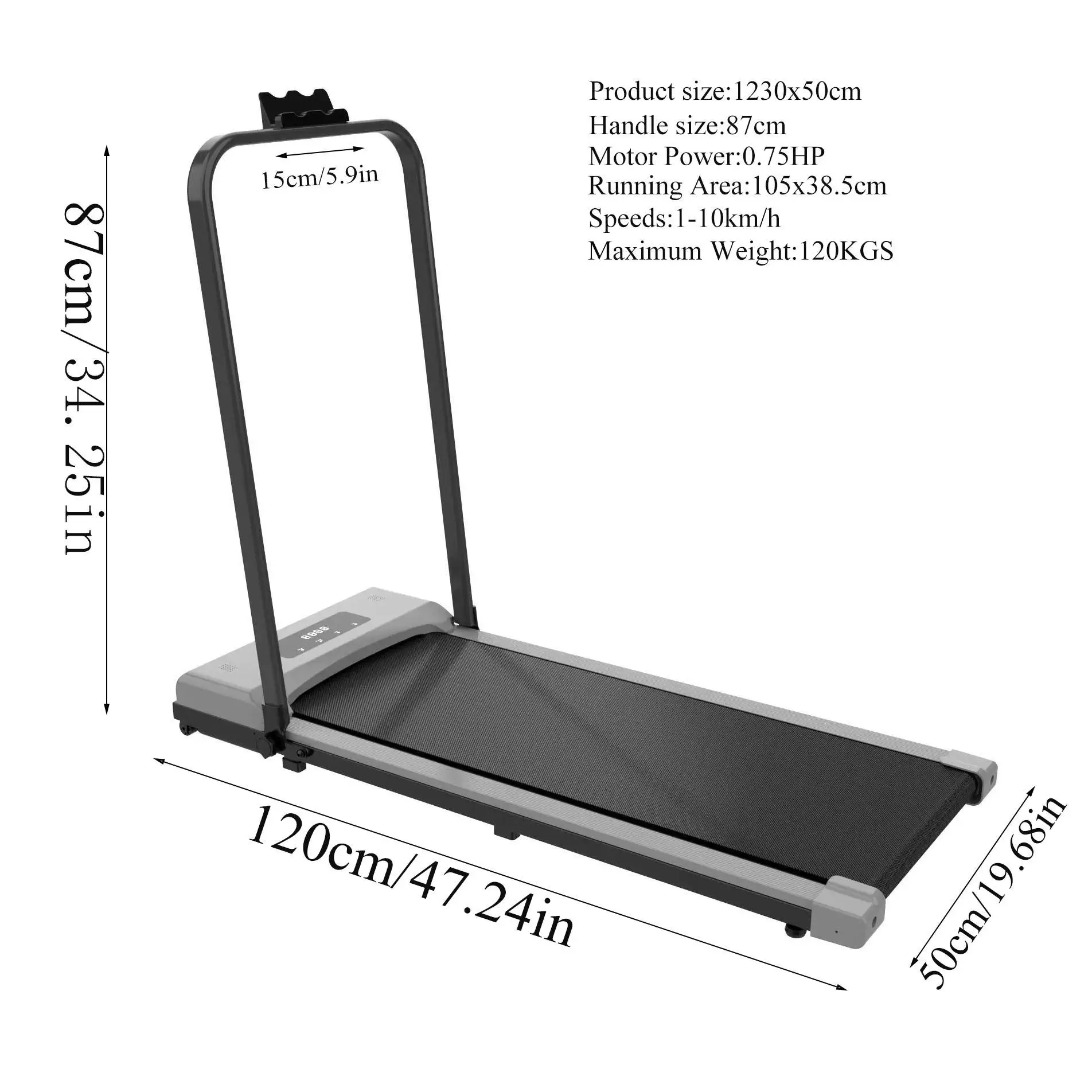 

Professional Treadmill For Home Use Electric Foldable Gym Equipment Smart Led Portable Customisable Logo