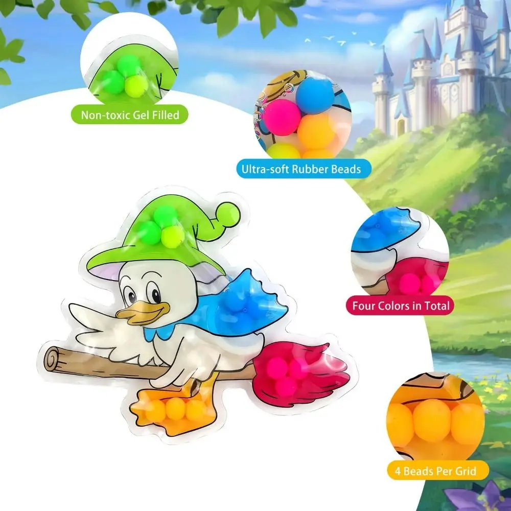 Bonito dobrável tapete pato espremer macio dos desenhos animados pato beliscar brinquedos classificação de cores colorido pato fidget presente