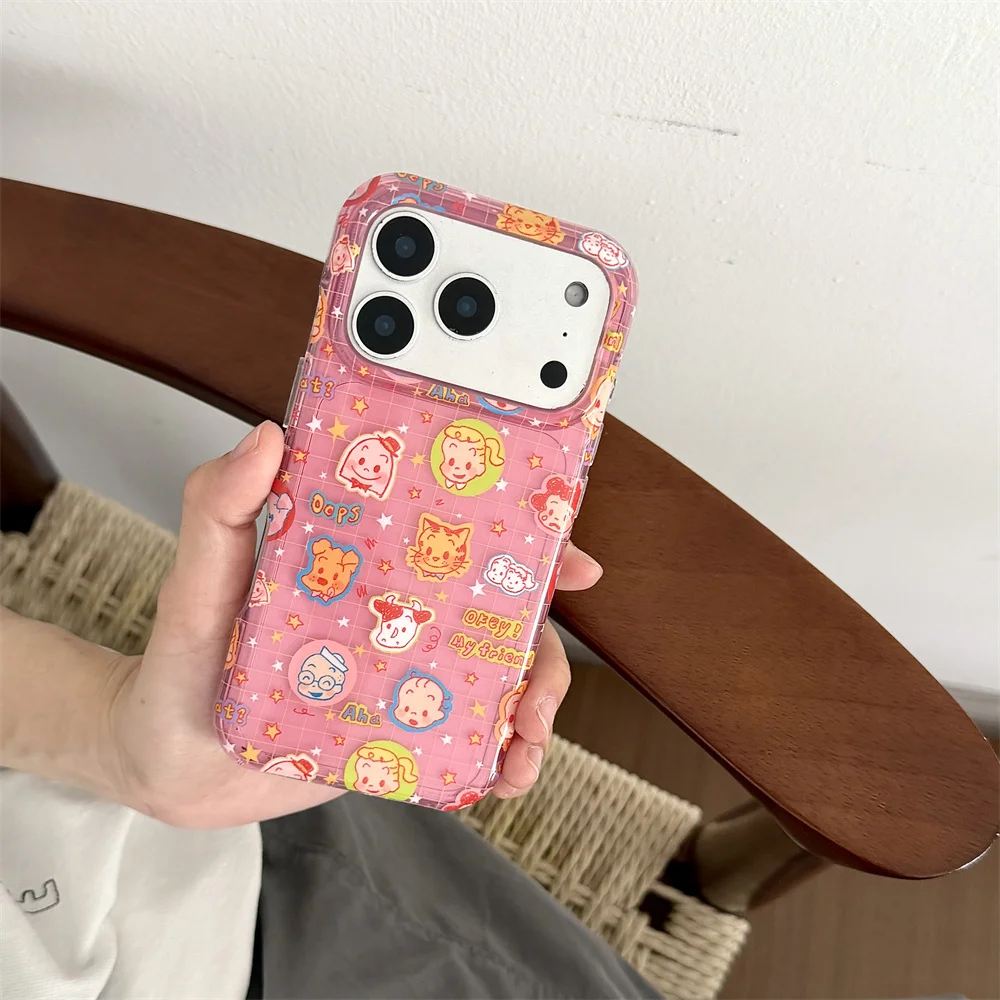 

New Cute Pink Transparent Japanese Cartoon TPU Soft Phone Case Full Coverage Shockproof Protective Cover For iPhone 17 Pro Max 1
