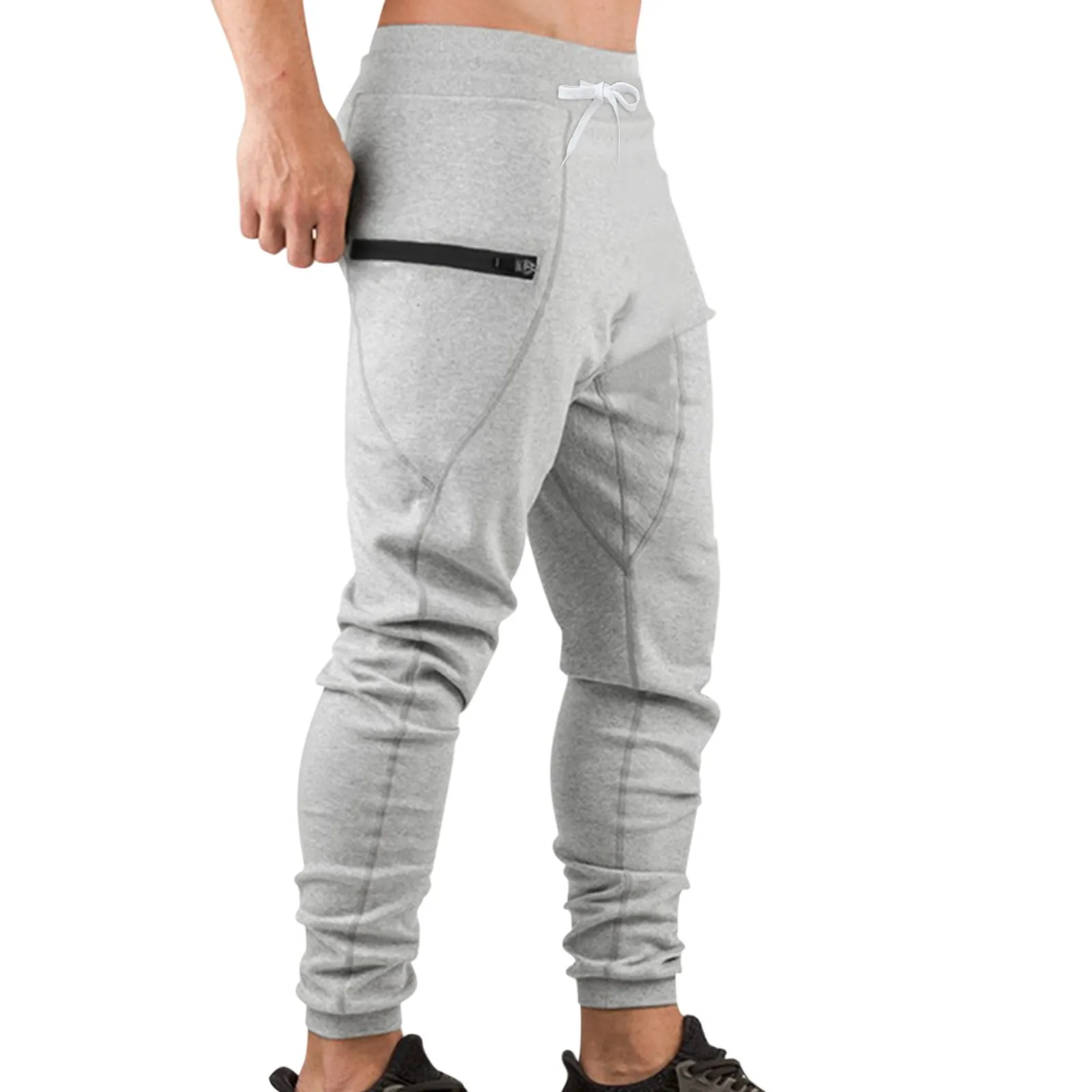 

Men Casual Pants Stretch Skinny Pockets Fitness Slim Sweatpants Sports Jogger Man Y2k Clothing Gym Work Trousers Pantalones