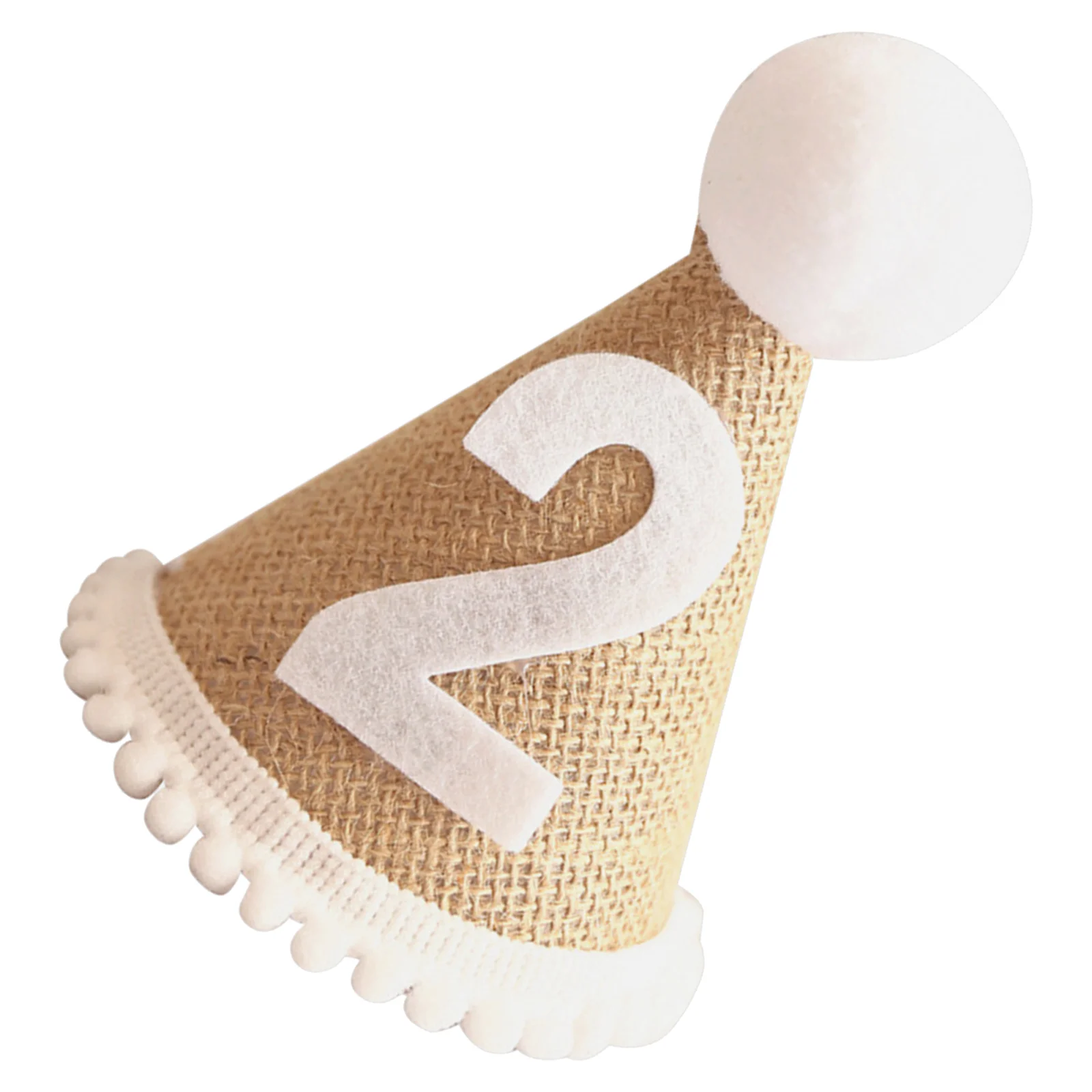 

1 pc Birthday Party Hat Linen Kids Birthday Headwear Adorable Ball Design For Baby Shower Photo Prop Party Decorative Accessory