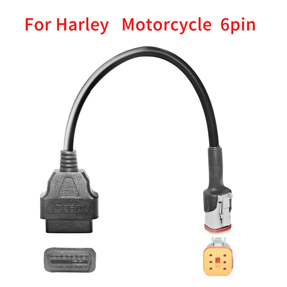 

Motorcycle 6Pin To OBD2 Adapter OBD2 Diagnostic Scanner Adapter Cable ELM327 OBD Scanner For Davidson Motorcycle