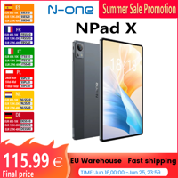 N-one NPad X Tablet PC 10.95'' Android 13 MTK G99 8-Cores Fast Charging 8600mAh 8GB128GB  2000*1200 FHD IPS 4G LTE Wifi BT5.1