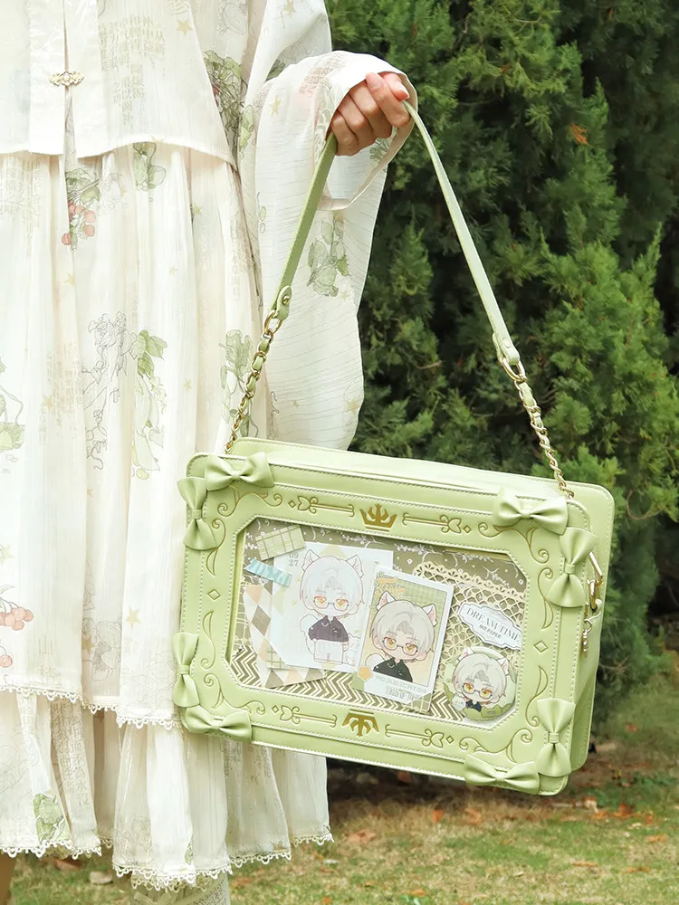 Original Design Photo Frame Pain Bag Shoulder Crossbody Bag for Girls Retro Square Transparent Commuting Bag Daily Matching