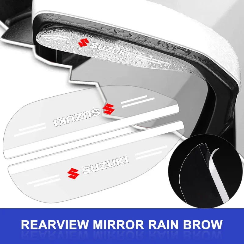 Car Rear View Mirror Sticker Rain Shield Shade Cover Styling For Suzuki Swift Sport Jimny Grand Alto SX4 Samurai Across Ignis
